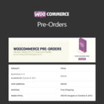 WooCommerce Pre-Orders
